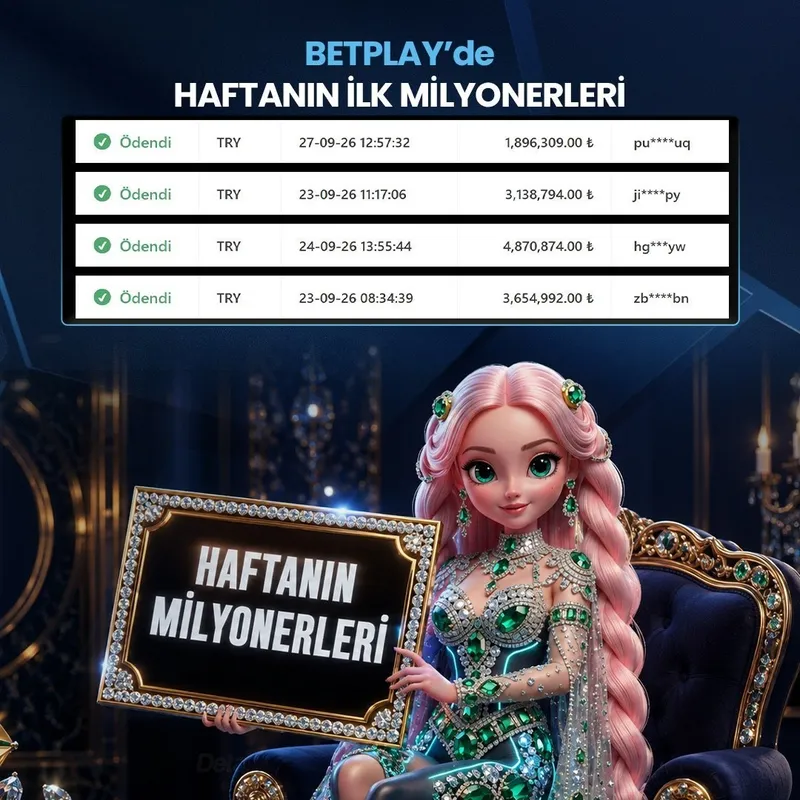 Betplay haftanın milyonerleri ödeme listesi